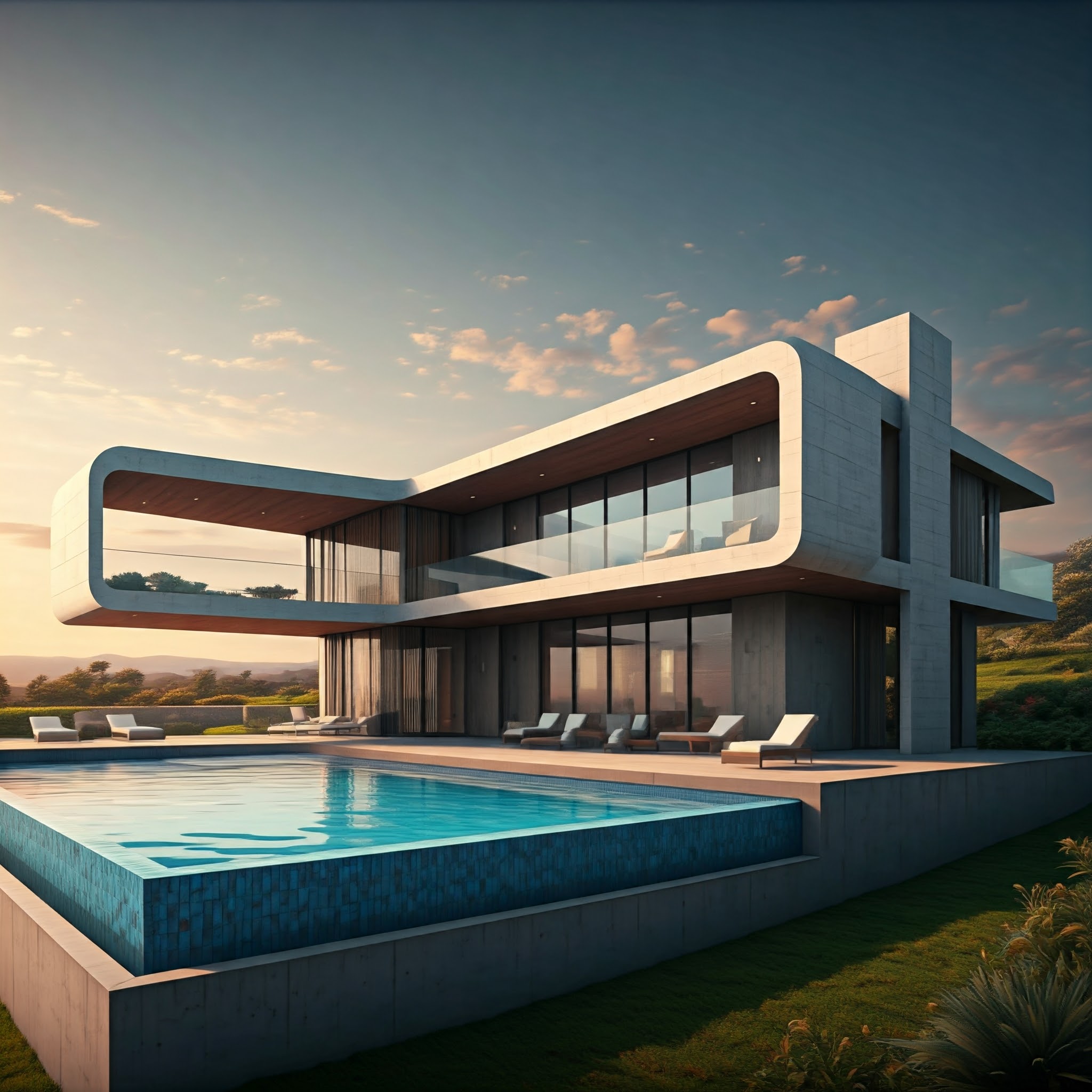 Terrace villa — Bytyk configuration BYT-01, architectural render.